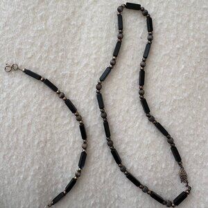 Black Onyx and Sterling Silver Set